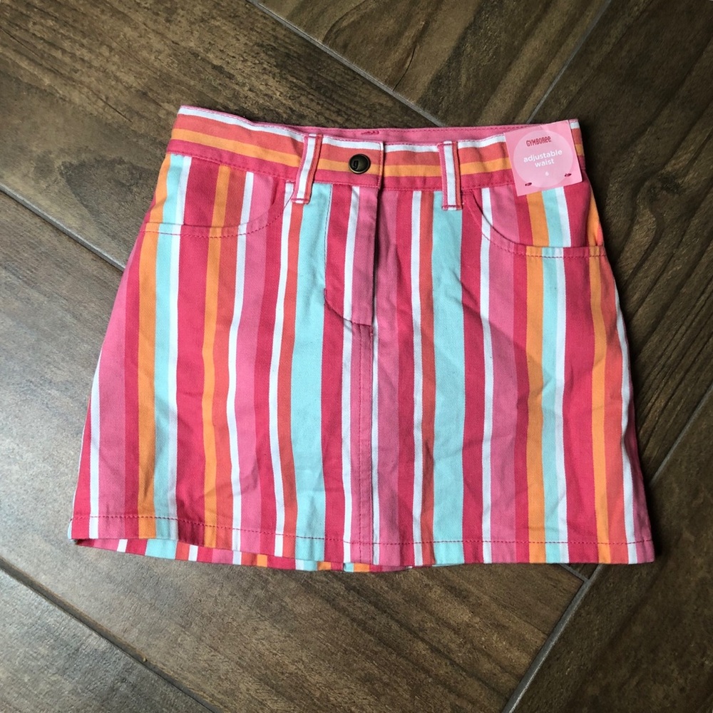 Gymboree striped skirt with built in shorts